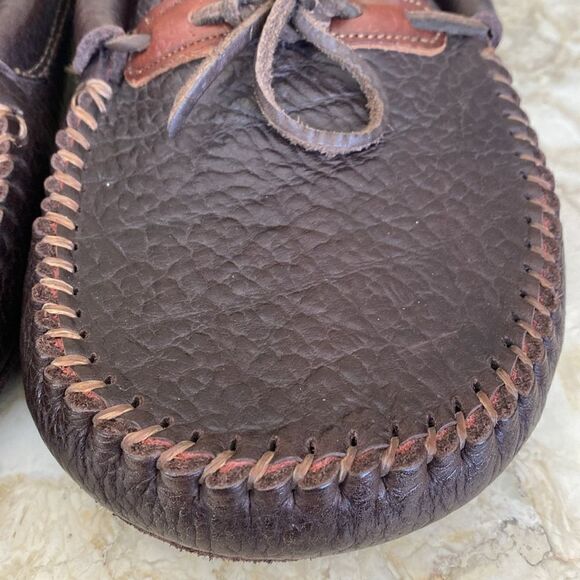 Handcrafted Top Grain Buffalo Leather Moccasins - Picture 10 of 12